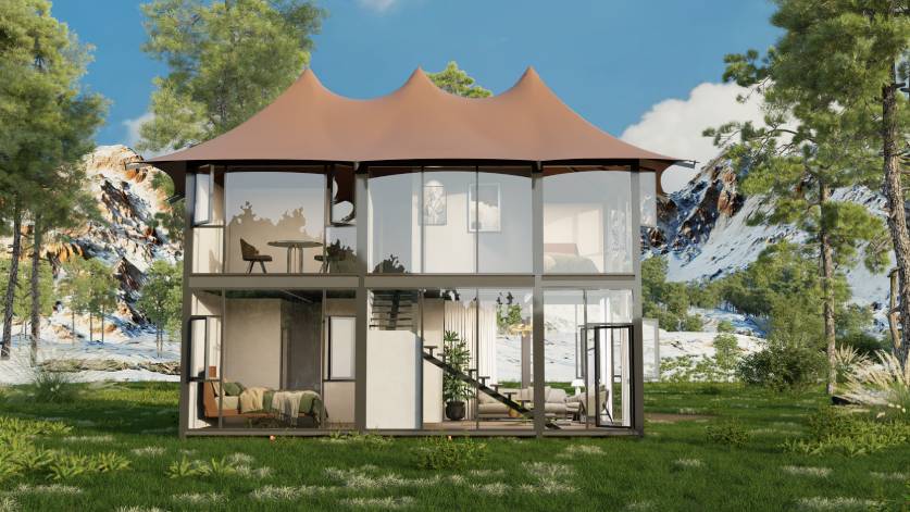 Lüks Resort için İki Katlı Loft Özel Safari Çadırı: Uzayı Maksimumlaştırın ve Konuk Deneyimini Yükseltin