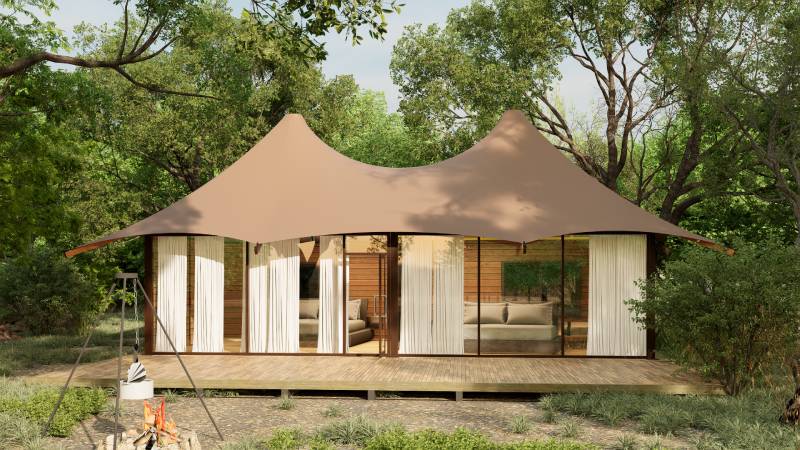 Glass Wall Tent - Family Lodge Tent