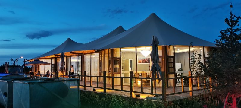 Large Glass Wall Tent